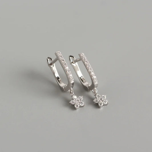 Aetolia jewelry 2020 Hot sale flower earrings S925 Sterling Silver gold plated diamond hoop earrings