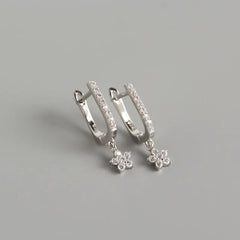 Aetolia jewelry 2020 Hot sale flower earrings S925 Sterling Silver gold plated diamond hoop earrings