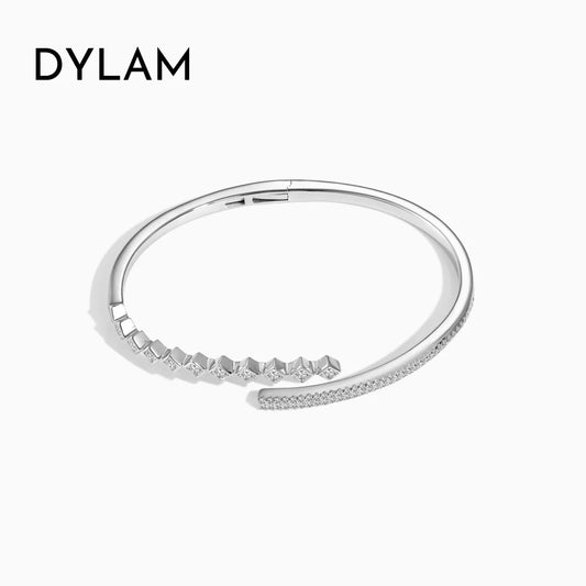 Aetolia Classic Design Cubic Zirconia Bracelets Bangles For Women Wedding Gypsophila Square Diamond Bracelet Jewelry Accessories