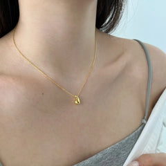Aetolia Minimalist High End Non Tarnish S925 Silver Small Waterdrop Pendant Necklace 18K Gold Plated Geometric Necklaces For Women