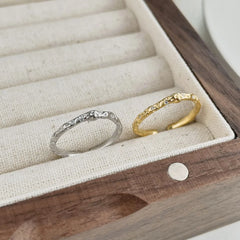 Aetolia Wholesale Unique Irregular Cz Cubic Zirconia Rings Jewelry Women S925 Sterling Silver Rings Open Adjustable Engraved Ring