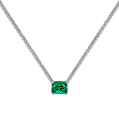 Aetolia Wholesale Cadenas De Plata 925 Silver Square Pendant Jewelry Emerald Necklace Tennis Cuban Chain Cross Necklaces For Women