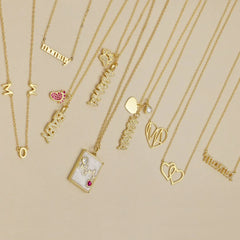 Aetolia Cubic Zirconia S925 Sterling Silver Minimalist Mom Heart Shape Mama Necklaces For Mother'S Day Gift Letter Ma Pendant Necklace