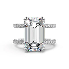 Aetolia Wholesale Square Double Layer Cubic Zirconia Eternity Ring 18K Gold S925 Silver Engagement Wedding Rings Jewelry Women