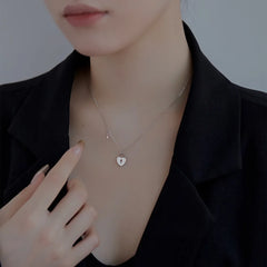 Aetolia Factory Price S925 Sterling Silver Love Heart Clasp Necklace Simple Lock Key Shape Pendant Chain 18K Gold Plated Necklaces Women