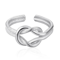 Aetolia Jewelry Factory Stock Gold 18K Plated Rings Custom 925 Sterling Rings Women Adjustable Crossover & Twist Silver Rings