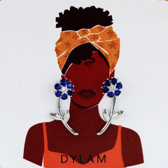 Aetolia Plant Flower Fashion Earrings Trend Jewelry Drop Statement Gold Earrings Set with Card 21524 Earring Women