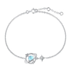 Aetolia Rose 18K Gold Plated Flower Universe Planet Star Heart 4 Four Leaf Clover Bracelet 5A Cubic Zirconia Link Chain Tennis Bracelets