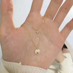 Aetolia High Quality Factory Price Oem Korean Fine Jewelry 18K Gold Plated Cubic Zircon Star Pendant Necklaces For Women Shiny
