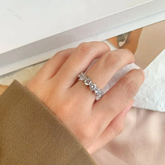 Aetolia Wholesale 925 Sterling Silver Rings Eternity Wedding Band Promise Diamond 5A Cubic Zircon Zirconia Jewelry Rings For Women