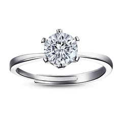 Aetolia Wedding 925 Silver Adjustable Gold Plated Cubic Heart Zircon Solitaire Promise Engagement Rings Jewelry Women