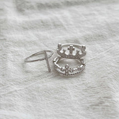 Aetolia In Stock Friendly White AAAAAA Cubic Zirconia Woman's Rings Jewelry Gifts Delicate 925 Sterling Silver Cross Ring