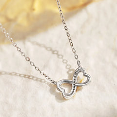 Aetolia No Moq S925 Sterling Silver Necklaces Cz Cubic Zirconia Infinity Shape Pendant Chain Fashion Jewelry Necklace For Women Girl