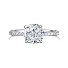 Aetolia Custom Silver S925 CZ 8A Cubic Zirconia Heart Bridal Diamond Ring Engagement Band Wedding Promise Fine Rings Jewelry Women