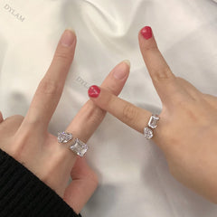 Aetolia Hot Selling Kardashian Minimalist Stackable Chunky Ring Anillo 925 Sterling Silver 8A Cubic Zircon Wedding Rings