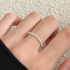 Aetolia wholesale Popular Tarnish Free Cubic Zirconia Ring band tennis New Designs S925 Sterling Silver Rings For Women