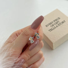 Aetolia Sterling Silver 925 Designer Elegant Cz Cubic Zirconia Heart Earring Wholesale Dangle Vintage Angle Earrings For Women