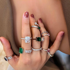 Aetolia 925 Sterling Silver 8A Cubic Zirconia jewelry Waterproof Bride Promise Ring Diamond Engagement Wedding Rings Jewelry Women