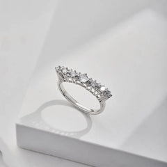 Aetolia 925 Sterling Silver Jewelry Eternity Moissanite Ring Band Row Diamond Cubic Zirconia Promise Couple Wedding Rings For Women