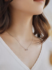 Aetolia Trendy Fashion Jewelry Cubic Zirconia Forever Love Infinity Pendant Necklace 925 Sterling Silver Adjustable Necklaces For Women