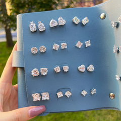 Aetolia New Gemstone Earring Luxury 925 Sterling Silver Stud Earrings Women's High Jewelry Water Drop square round for GIrl Wholesale