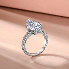 Aetolia Factory Wholesale High Quality 925 Sterling Silver Engagement Shining Rings Romantic Rhodium Plated Wedding Ring