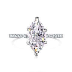 Aetolia Custom Silver S925 CZ 8A Cubic Zirconia Heart Bridal Diamond Ring Engagement Band Wedding Promise Fine Rings Jewelry Women