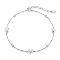Aetolia Accessories Bracelet Bangle 18K Gold Plated Anklets Set Initial Alphabet Letter A-Z Charms Pendant Cuban Link For Women