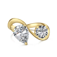 Aetolia Cheap Jewelry S925 Silver Rings Set For Women 18K Gold Plated Link Chain Geometric Twisted Wide Band Open Adjustable Ring