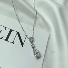Aetolia Crystal Bling Necklace Set Jewelry Wedding 5A Zircon Jewelry Pendant Necklace For Women 925 Sterling Silver Necklace 925
