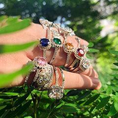 Aetolia Moissanite Diamond Anillo De Compromiso Round Cut Zircon 925 Sterling Silver Ring Engagement Wedding Rings Jewelry Women