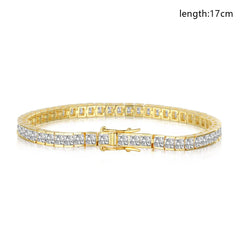 Aetolia Cuba Drop Heart Shape Iced Out Tennis Cubic Zirconia 925 Silver Chain Crystal Bracelets Bangles Charm For Bracelet Women