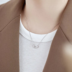 Aetolia trendy sterling silver smile shell pendant statement gold plated stackable necklaces chain women S925 necklace