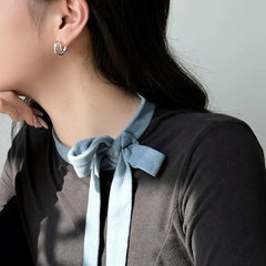 Aetolia Waterproof Minimalist French Elegant Smooth C Shape Stud Earring S925 Sterling Silver Hoop Earrings Women Jewelry Party