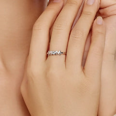 Aetolia Mother'S Day Gift Aetolia Shiny Cz Zircon Mom Ring 18K Gold I Love You Forever Mama Jewelry S925 Silver Rings For Women Wife