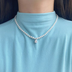 Aetolia Vintage Cuban Zircon Waterproof 18K Gold S925 Sterling Silver Pearl Necklace Chain Choker Pendant Necklaces Set Jewelry Women