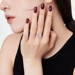 Aetolia Wholesale Price Simple Design Fine Jewelry 925 Sterling Silver Ring Cz Cubic Zircon Princess Cut 5A Engagement Rings For Women