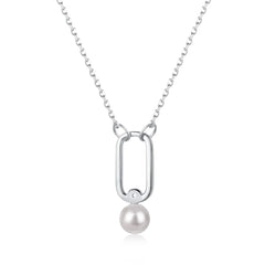 Aetolia Joya De Plata Pendant Women Layer Pearl Necklaces Zirconia Jewelry 18K Gold Plated 925 Sterling Silver Smile Flower Necklace