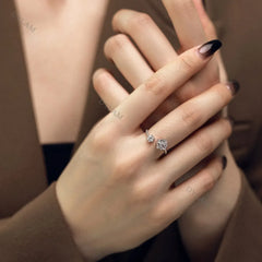 Aetolia Adjustable Delicate Light Weight INS Hot Selling unique Simple Style S925 Sterling Silver Open Size Women Rings jewelry