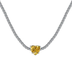Aetolia Low Moq Vintage CZ Cubic Zirconia Pink Blue Square Heart Pendant 925 Sterling Silver Cuba Chain Link Tennis Necklaces For Women