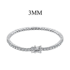 Aetolia Custom Mujeres Pulseras Diamond Charm Bracelet Bangles Cubic Zircon Cuban Link Jewelry 925 Silver Tennis Bracelets Women