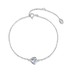 Aetolia Fashion Jewelry Custom Mujeres Pulseras heart Charm 18K Gold Plated Bracelets Bangles For Women 925 Sterling Silver Bracelet