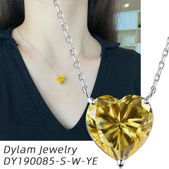 Aetolia Wholesale Personalized Kolye Bijoux Jewelry Argent 925 Sterling Silver Necklace 18K Gold Plated Chain Heart Necklaces For Women