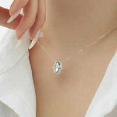 Aetolia Wholesale Turkiye Devil Eye Charm Pendant Necklace S925 Sterling Silver Accessories Hamsa Hand Necklaces Jewelry Women