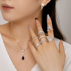 Aetolia New Design Butterfly Rings S925 Sterling Silver Ring 18K Gold Plated Luxury Cz Cubic Zircon Bow Tie Jewelry For Women