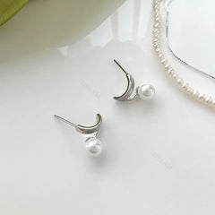 Aetolia Hight Quality Shell Pearl Women Jewelry Sterling Silver S925 Earrings Cubic Zirconia Pearl Earring For Women