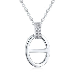 Aetolia Wholesale Sweater Hip Hop Coffee Bean Chain Link Choker Gold Plated Collar de Plata Sterling Silver 925 Pig Nose Necklace