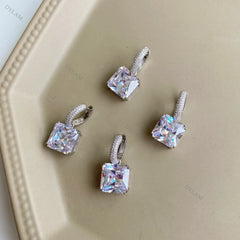 Aetolia Luxury Crystal Bling 925 Silver Jewelry AAAAA Cubic Zirconia Drop Pendant Women Big Earrings 925 Sterling Silver Earrings