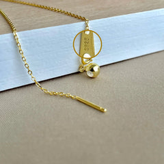 Aetolia Wholesale Sterling Silver 925 Sliding Ball Adjustable Chain Alphabet Popular DIY 26 Initial Letter Charm Pendant Necklace