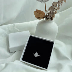 Aetolia No MOQ High Quality Rings Fashion Luxury Ring Engagement Women's Pear Shape Wedding Rings Silver Zircon